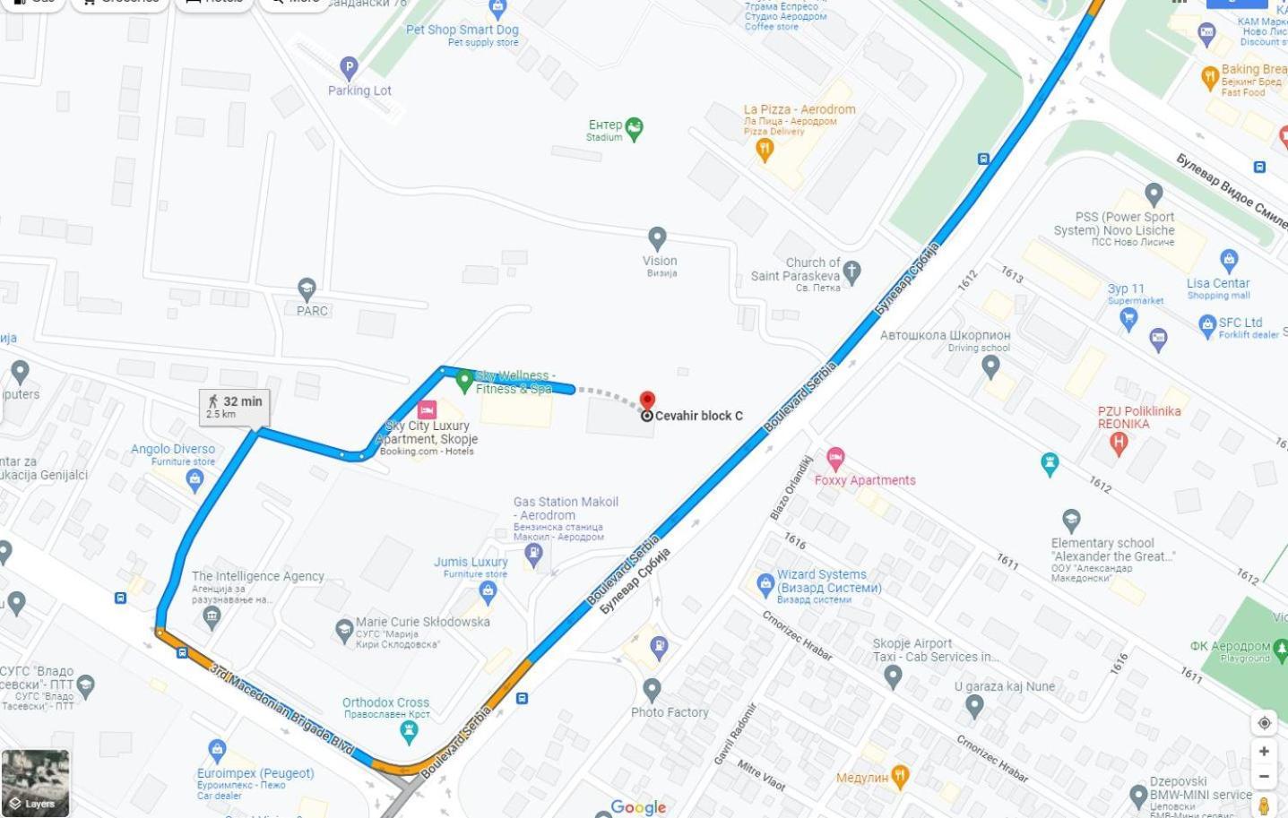 19Th & 18Th Floor Secure Apartments With Pool & Fitness & Parking Included In Price Skopje Ngoại thất bức ảnh